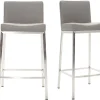 Tabouret design gris H66 cm (lot de 2) EPSILON