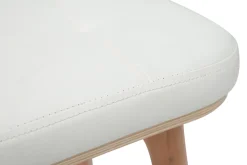 Tabourets de bar blancs et bois clair 65 cm (lot de 2) GRAMMA