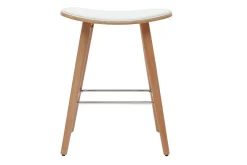 Tabourets de bar bois clair et blanc H65 cm (lot de 2) MEADOW