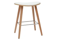 Tabourets de bar bois clair et blanc H65 cm (lot de 2) MEADOW