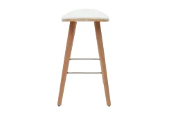 Tabourets de bar bois clair et blanc H65 cm (lot de 2) MEADOW