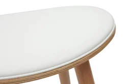 Tabourets de bar bois clair et blanc H65 cm (lot de 2) MEADOW
