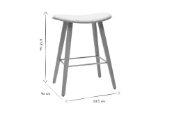 Tabourets de bar bois clair et blanc H65 cm (lot de 2) MEADOW