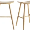 Tabourets de bar bois clair H65 cm (lot de 2) DEMORY