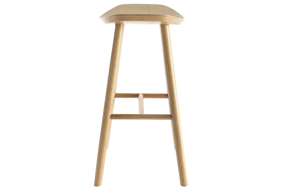 Tabourets de bar bois clair H65 cm (lot de 2) DEMORY