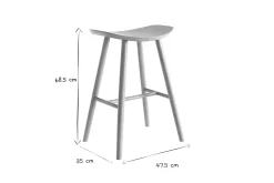 Tabourets de bar bois clair H65 cm (lot de 2) DEMORY