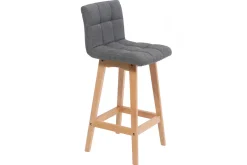 Tabourets de bar bois et gris foncé H65 cm (lot de 2) KLARIS