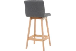 Tabourets de bar bois et gris foncé H65 cm (lot de 2) KLARIS