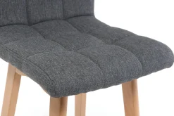 Tabourets de bar bois et gris foncé H65 cm (lot de 2) KLARIS