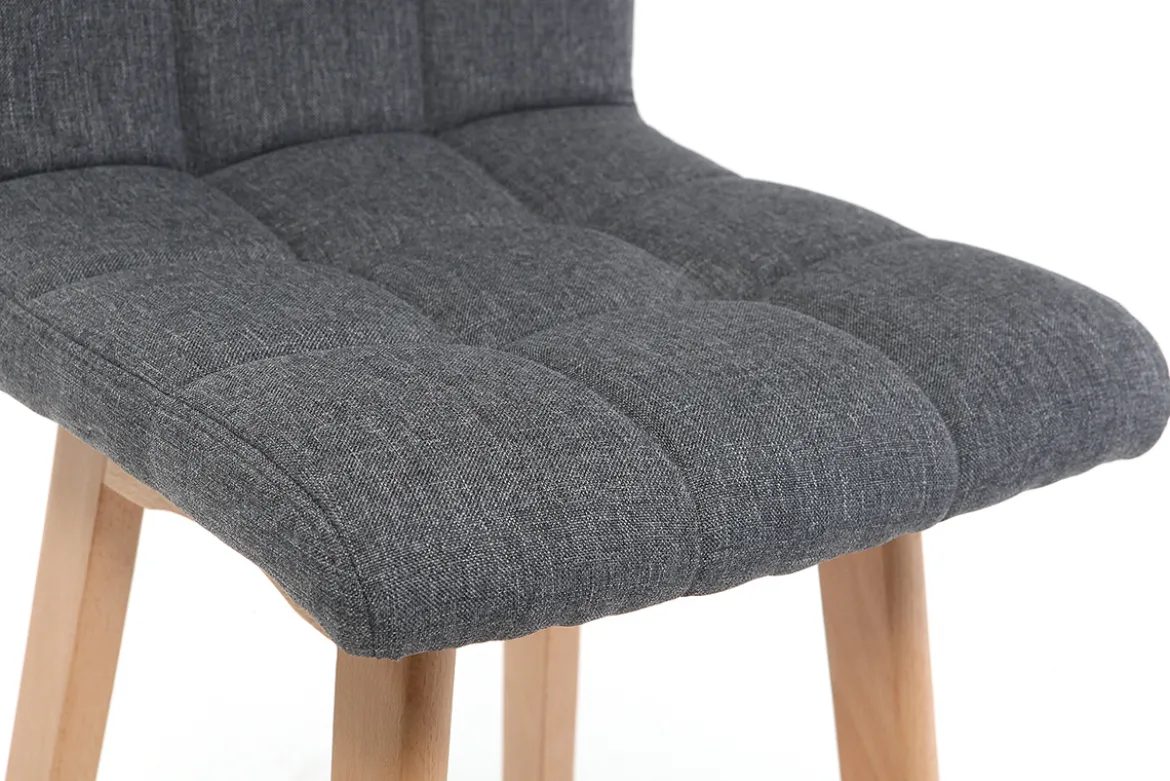 Tabourets de bar bois et gris foncé H65 cm (lot de 2) KLARIS