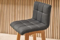 Tabourets de bar bois et gris foncé H65 cm (lot de 2) KLARIS