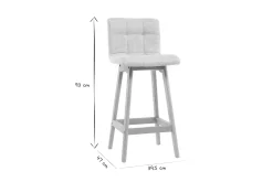 Tabourets de bar bois et gris foncé H65 cm (lot de 2) KLARIS