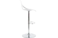 Tabourets de bar design avec motif baroque blanc (lot de 2) BAROCCA