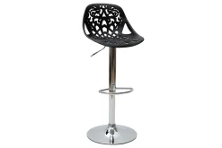 Tabourets de bar design avec motif baroque noir (lot de 2) BAROCCA