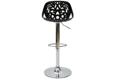 Tabourets de bar design avec motif baroque noir (lot de 2) BAROCCA