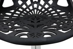 Tabourets de bar design avec motif baroque noir (lot de 2) BAROCCA