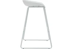 Tabourets de bar design blancs H75 cm (lot de 2) PEBBLE