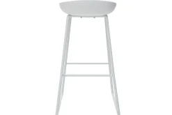 Tabourets de bar design blancs H75 cm (lot de 2) PEBBLE