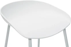 Tabourets de bar design blancs H75 cm (lot de 2) PEBBLE
