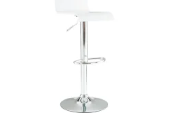 Tabourets de bar design blancs et acier chromé (lot de 2) SURF V2