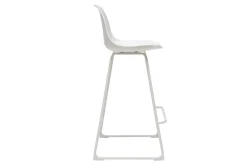 Tabourets de bar design blancs pieds métal 66 cm (lot de 2) FRANZ