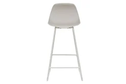 Tabourets de bar design blancs pieds métal 66 cm (lot de 2) FRANZ