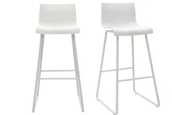 Tabourets de bar design blanc 76 cm (lot de 2) ONA