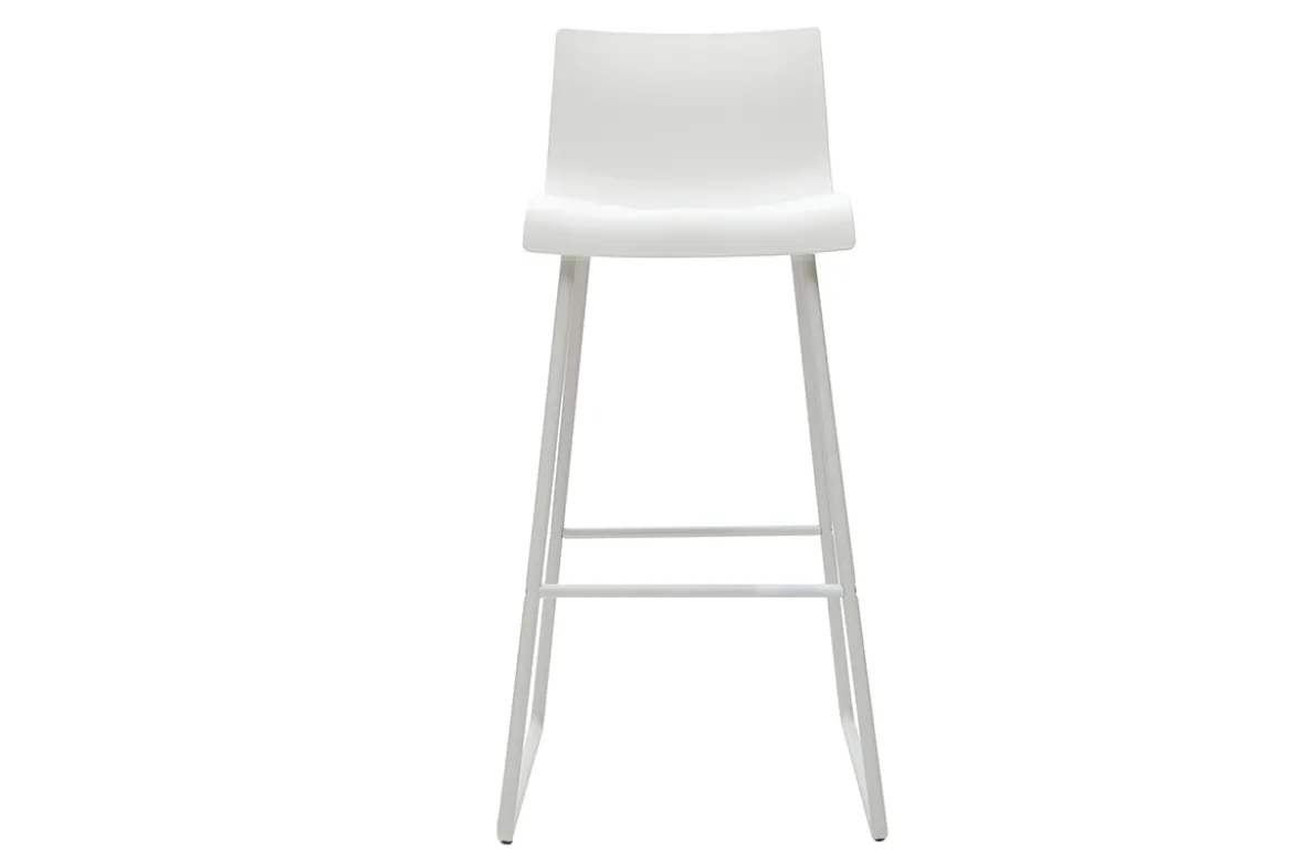 Tabourets de bar design blanc 76 cm (lot de 2) ONA