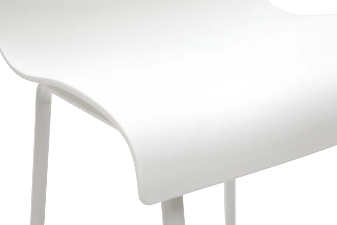 Tabourets de bar design blanc 76 cm (lot de 2) ONA