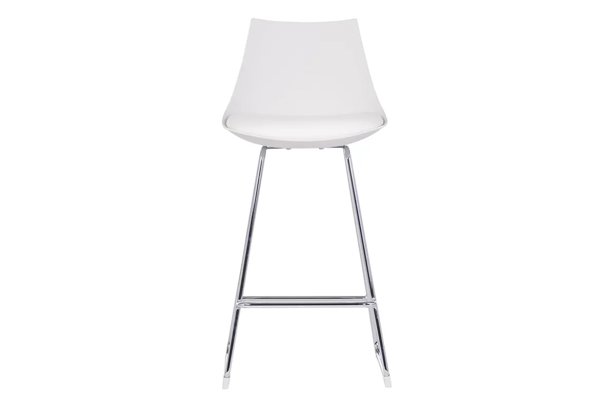 Tabourets de bar design blancs 65 cm (lot de 2) JUNE