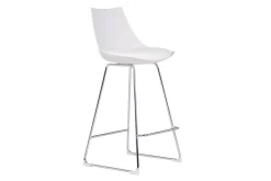 Tabourets de bar design blancs 65 cm (lot de 2) JUNE