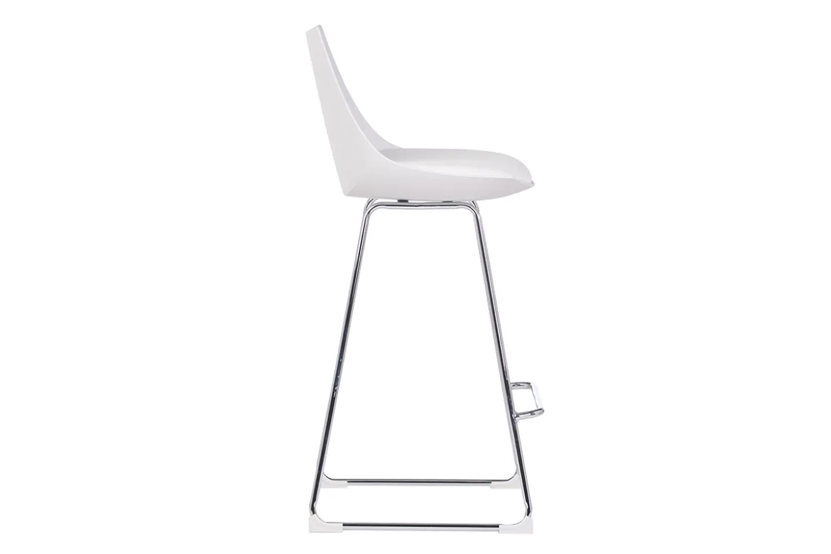 Tabourets de bar design blancs 65 cm (lot de 2) JUNE