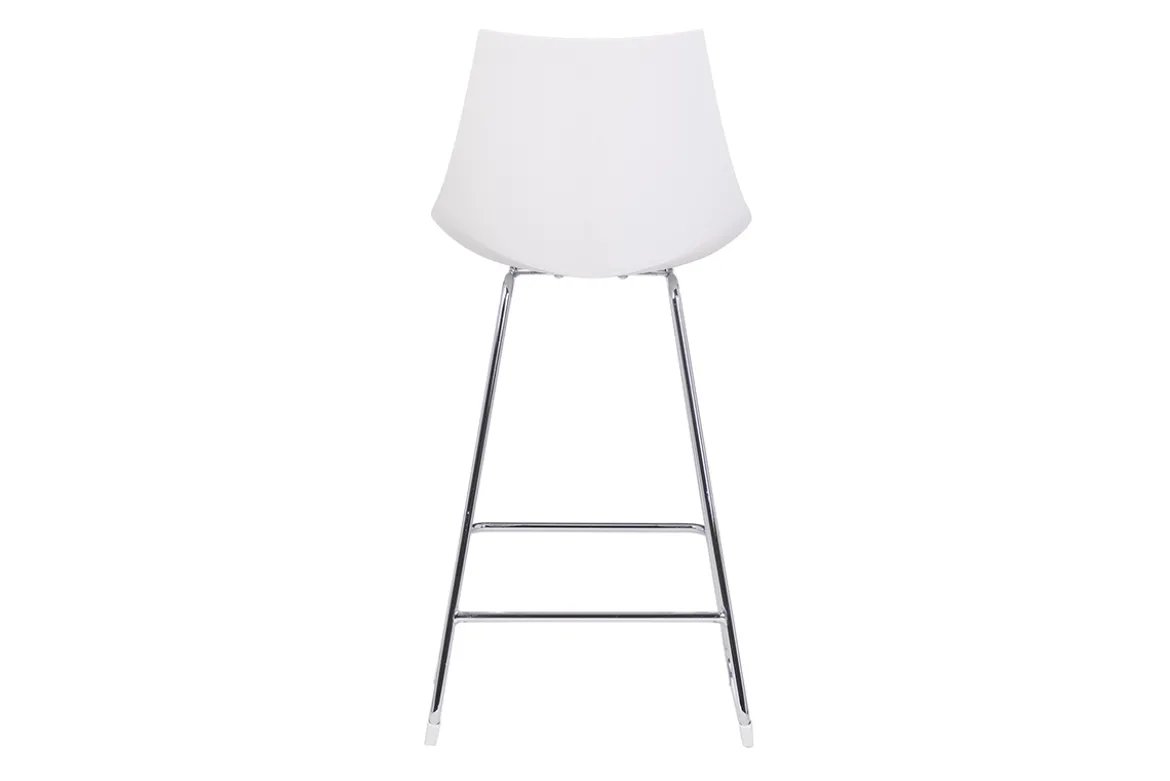 Tabourets de bar design blancs 65 cm (lot de 2) JUNE