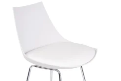 Tabourets de bar design blancs 65 cm (lot de 2) JUNE