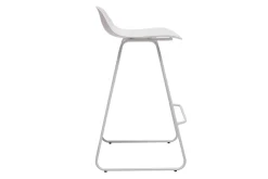 Tabourets de bar design blancs H65 cm (lot de 2) ELLA