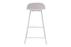Tabourets de bar design blancs H65 cm (lot de 2) ELLA