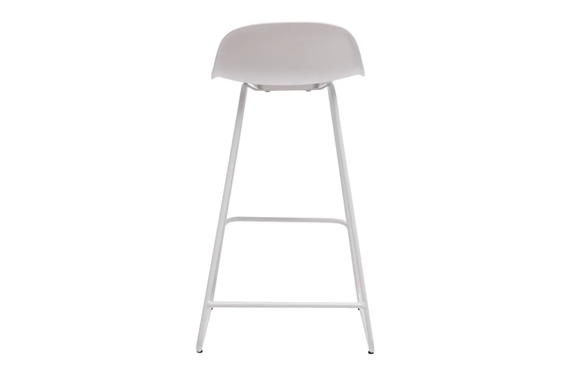 Tabourets de bar design blancs H65 cm (lot de 2) ELLA