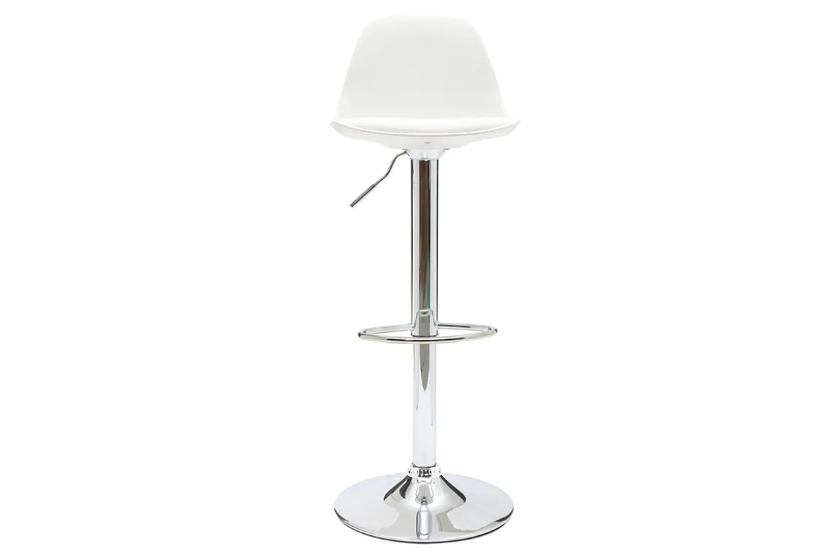 Tabourets de bar design blancs (lot de 2) STEEVY