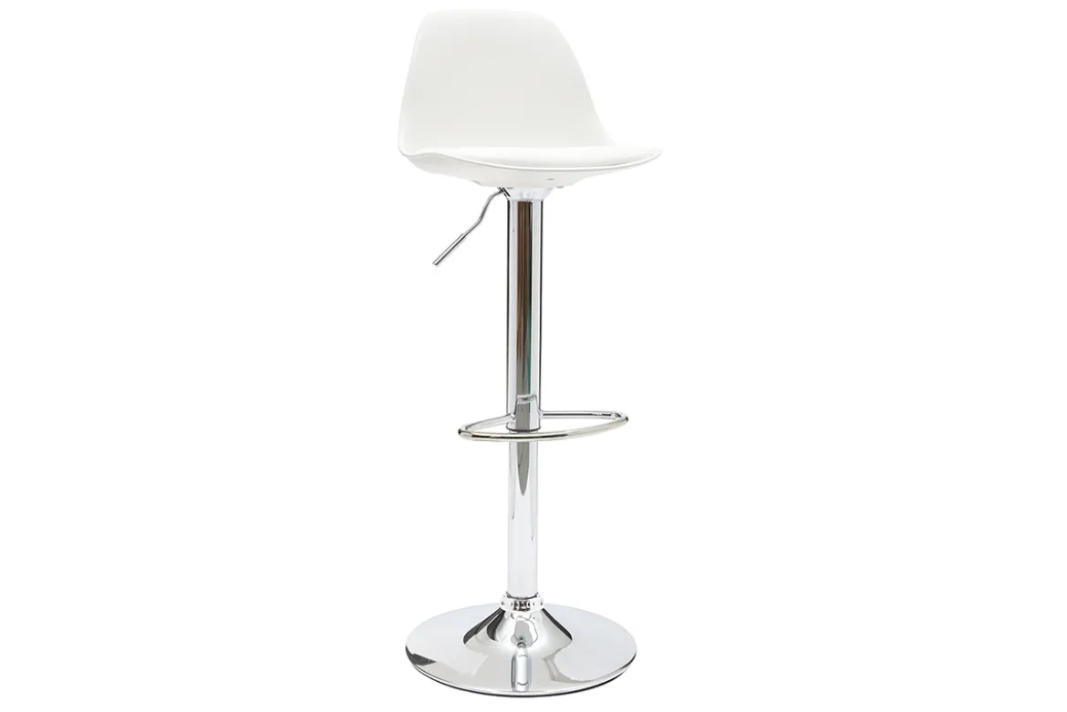 Tabourets de bar design blancs (lot de 2) STEEVY