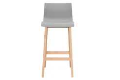 Tabourets de bar design bois et gris clair H65 cm (lot de 2) NEW SURF
