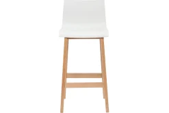 Tabourets de bar design bois et blanc H65 cm (lot de 2) NEW SURF