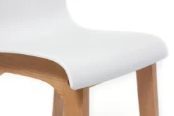 Tabourets de bar design bois et blanc H65 cm (lot de 2) NEW SURF