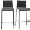 Tabourets de bar design empilables noirs H65 cm (lot de 2) KUPA