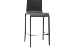 Tabourets de bar design empilables noirs H65 cm (lot de 2) KUPA