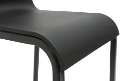 Tabourets de bar design empilables noirs H65 cm (lot de 2) KUPA