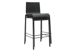 Tabourets de bar design empilables noirs H65 cm (lot de 2) KUPA