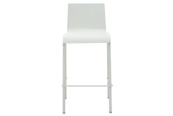 Tabourets de bar design empilables blancs H65 cm (lot de 2) KUPA