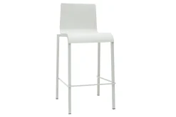 Tabourets de bar design empilables blancs H65 cm (lot de 2) KUPA