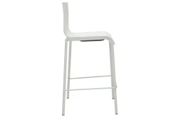 Tabourets de bar design empilables blancs H65 cm (lot de 2) KUPA