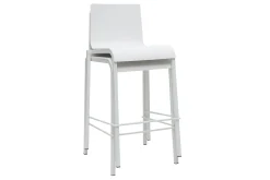 Tabourets de bar design empilables blancs H65 cm (lot de 2) KUPA
